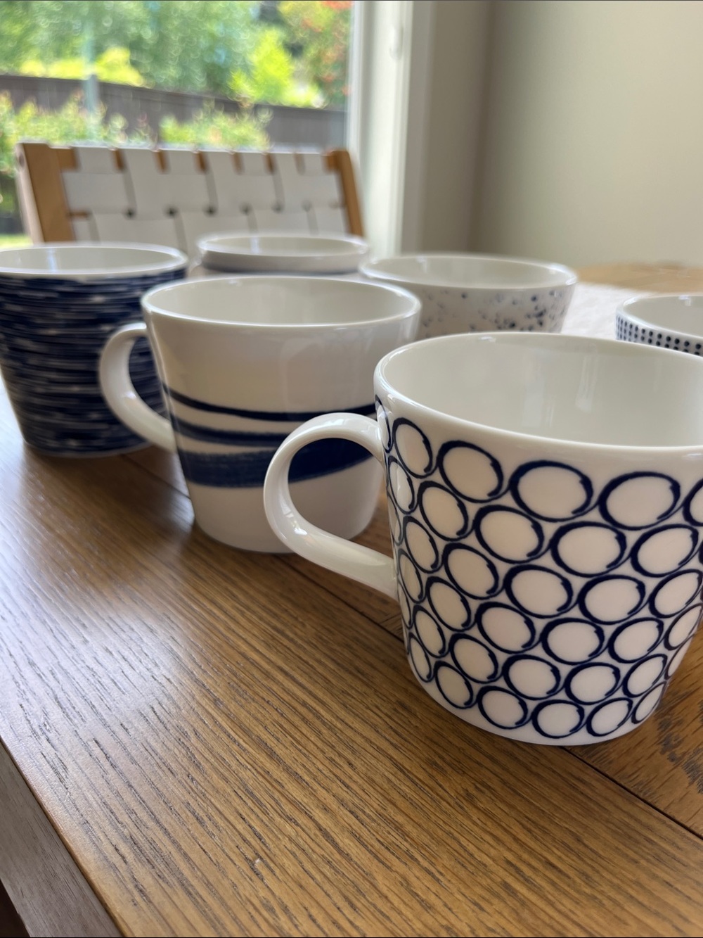 NWOT Royal Doulton Blue and White Pacific Patterned Mug Set - 6 Piece - Picture 3 of 10